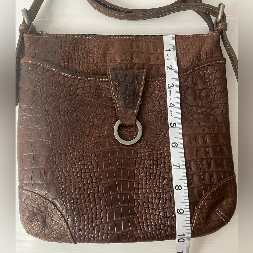 Jack Georges HORNBACK CROCO SERENA CROSSBODY BAG Brown - Picture 2 of 13